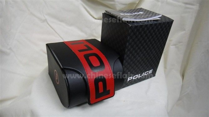 Replica Police Watch Boxes / Black Cambered Boxes Wholesale